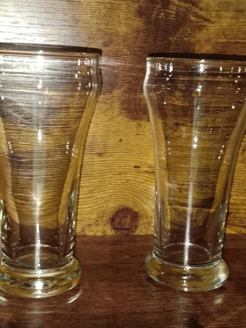 Libby Set of 2 Flare Clear Glass Tall 16oz Pilsner Glasses